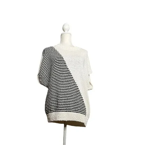 Callahan knitwear womens sz xl sweater ivory crew neck knit cotton - Picture 4 of 12